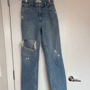 Abercrombie & Fitch Blue Straight Leg Jeans